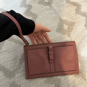 Kate Spade Mauve Pink Leather Clutch (new with tag)